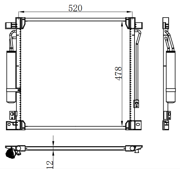 Condenser For MITSUBISHIOUTLANDER 欧蓝德
