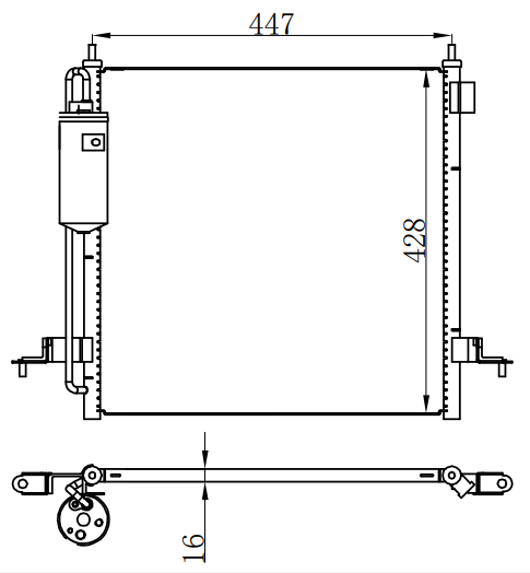 Condenser For MITSUBISHI L200 2.5D4D 06-14