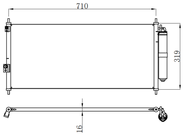 Condenser For NISSAN SUNNY N16