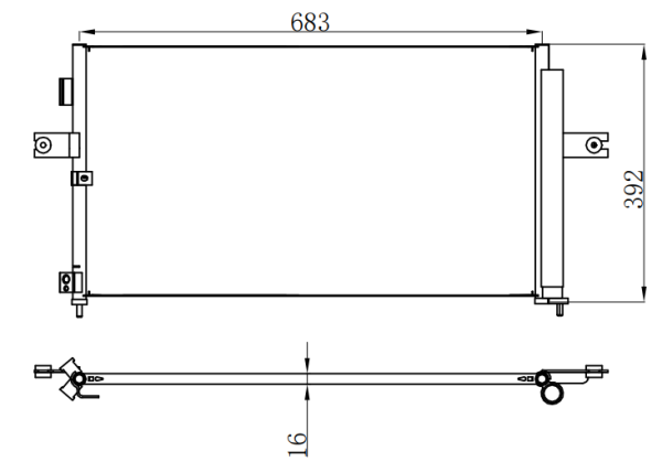 Condenser For NISSAN ED25