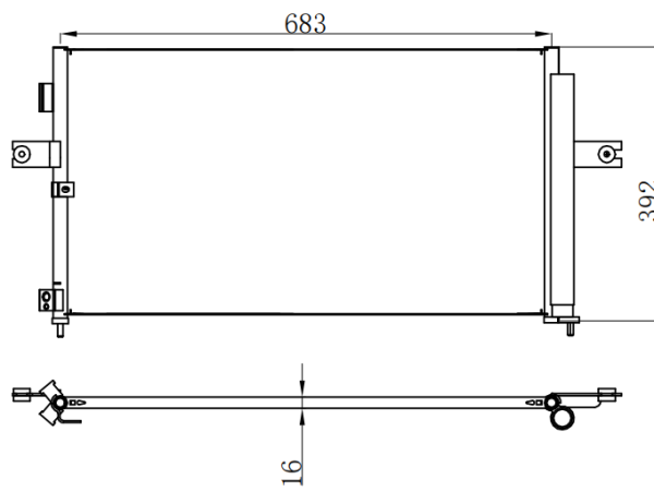 Condenser For NISSAN ED25