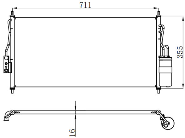 Condenser For NISSAN ALMERA 06-