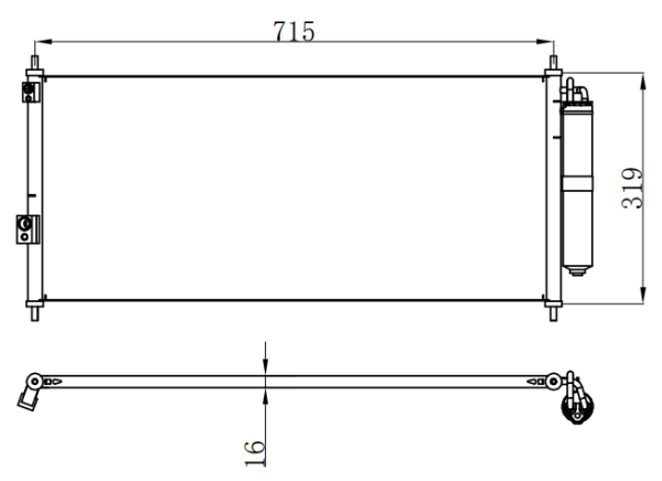 Condenser For NISSAN SUNNY N16
