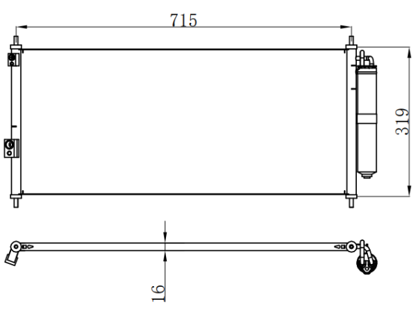 Condenser For NISSAN SUNNY N16