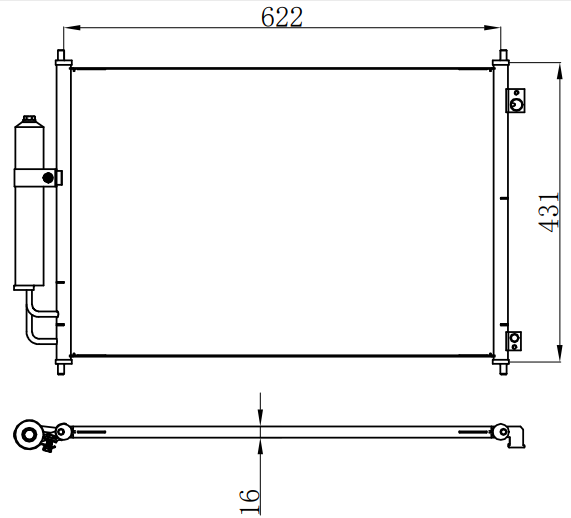 Condenser For NISSAN ROGUE 08-09