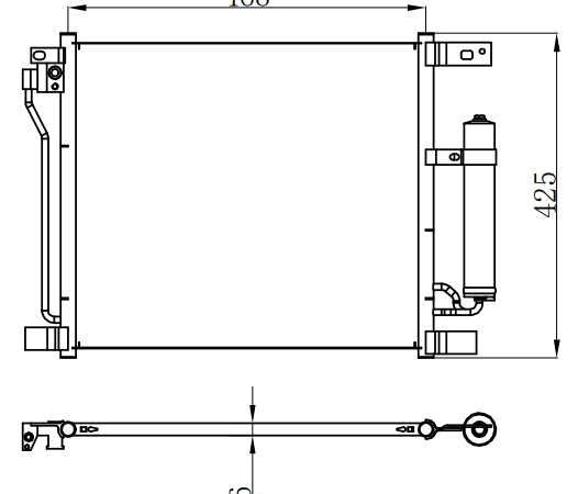 Condenser For NISSAN NISSAN TIIDA 13-