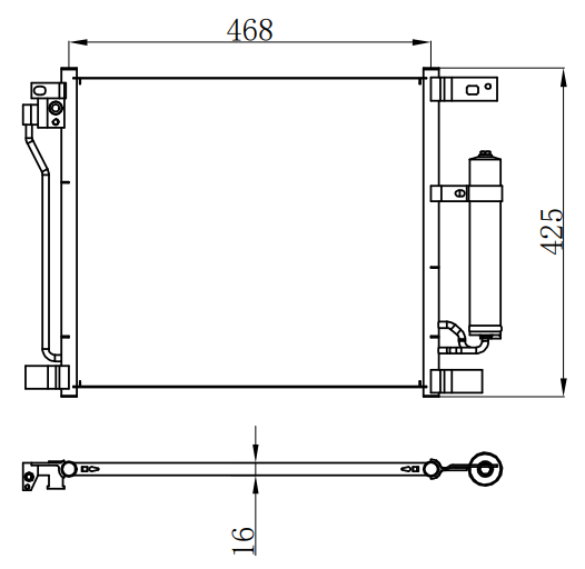Condenser For NISSAN NISSAN TIIDA 13-