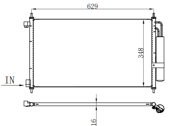 Condenser For NISSAN EVALIA NV200 (M20) 1.6I 16V 10-