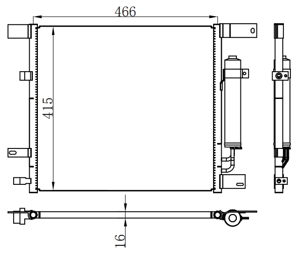 Condenser For NISSAN LERSA 1.6L 46 13-15