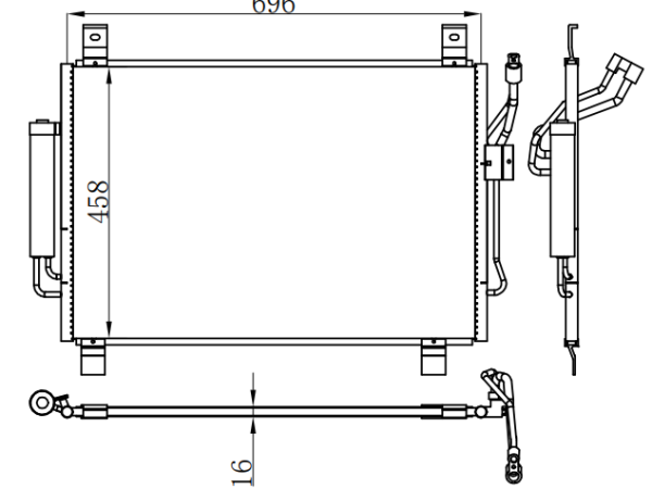 Condenser For NISSAN NISSAN INFINITI GX35