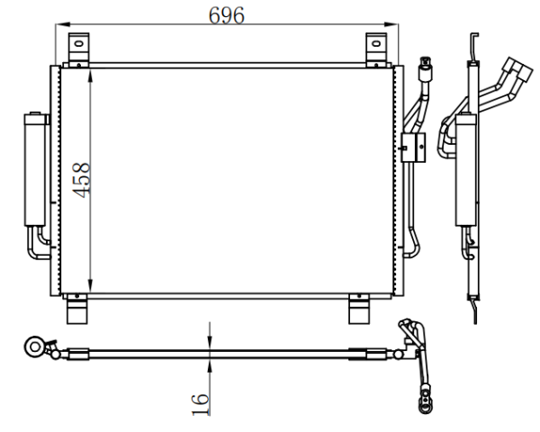 Condenser For NISSAN NISSAN INFINITI GX35