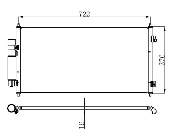 Condenser For NISSAN 07- NISSAN SENTRA