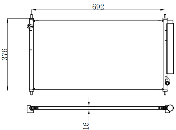 Condenser For HONDA FIT 飞度三厢 3 CASE 02-08