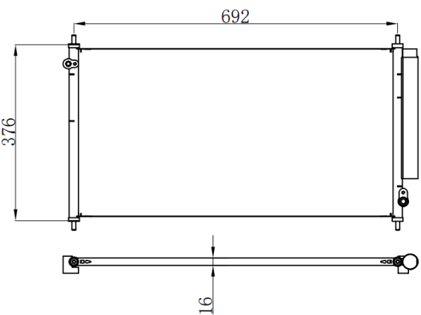 Condenser For HONDA FIT 飞度三厢 3 CASE 02-08