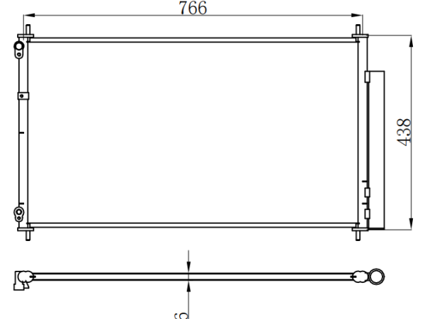 Condenser For HONDA 05-06 HONDA ODYSSEY
