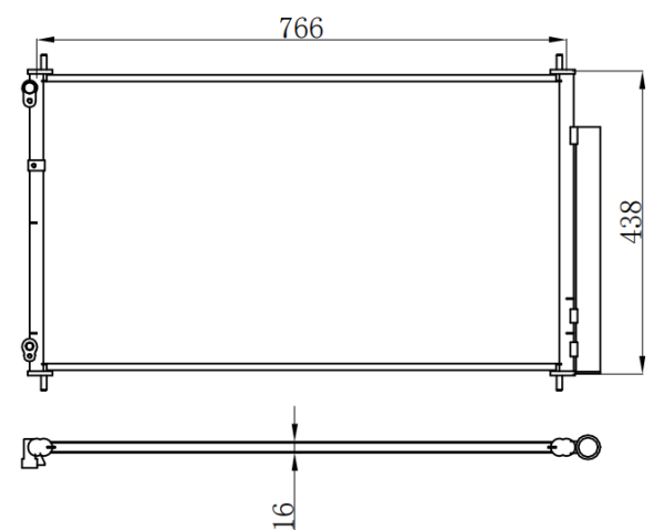 Condenser For HONDA 05-06 HONDA ODYSSEY