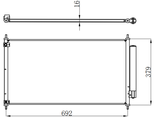 Condenser For HONDA ACCORD EX L4 2.4L 13-15