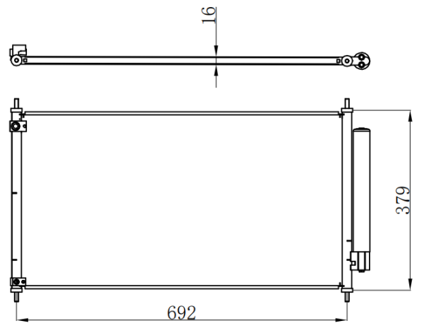 Condenser For HONDA ACCORD EX L4 2.4L 13-15