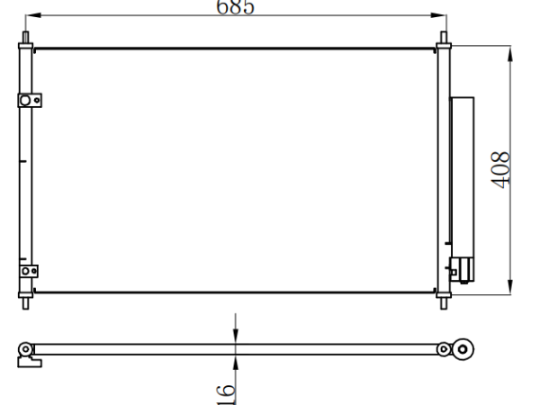 Condenser For HONDA VEZEL/XR-V 14-