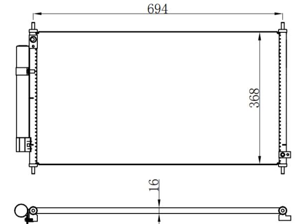 Condenser For HONDA CITY (GD) 1.3/1.5 i 03-