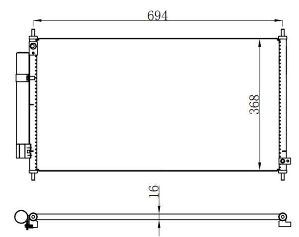 Condenser For HONDA CITY (GD) 1.3/1.5 i 03-