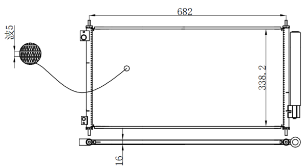 Condenser For HONDA HONDA 锋范 CITY 09-