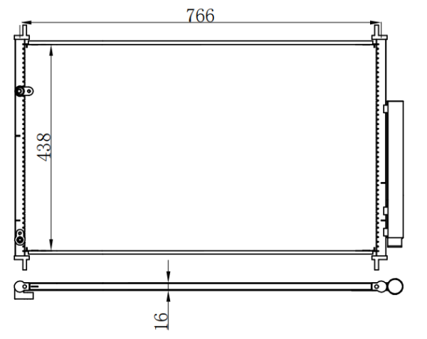 Condenser For HONDA YD2   3.7