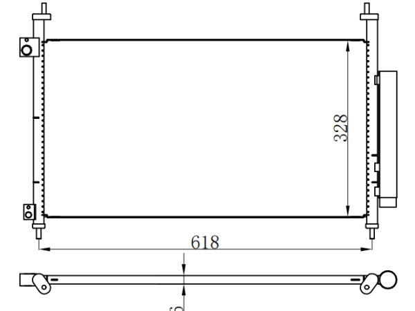 Condenser For HONDA CIVIC VIII 1.4-1.8-2.2D 06-