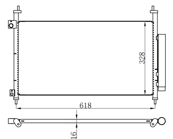 Condenser For HONDA CIVIC VIII 1.4-1.8-2.2D 06-
