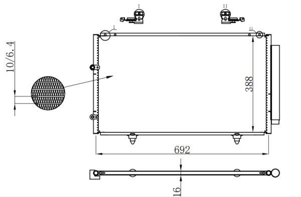 Condenser For TOYOTA CAMRY 2.4 01-/02-06 CAMRY/LEXUS ES 300/SOLARA