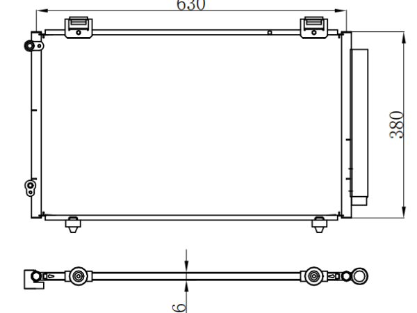 Condenser For TOYOTA COROLLA EX 03-/05-06 TOYOTA COROLLA/MATRIX
