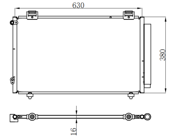 Condenser For TOYOTA COROLLA EX 03-/05-06 TOYOTA COROLLA/MATRIX