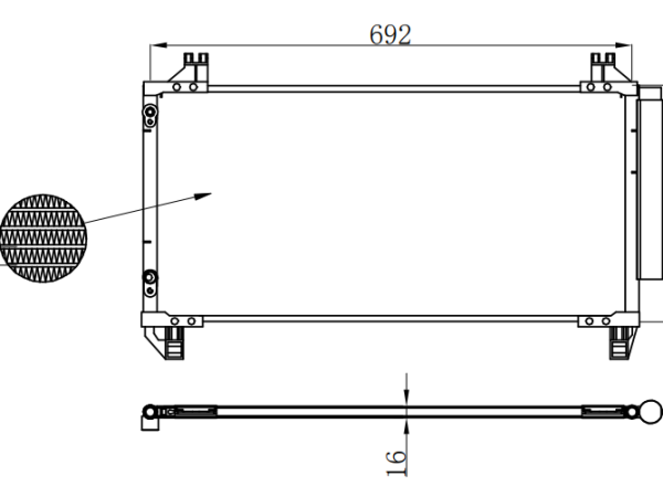 Condenser For TOYOTA YARIS 1.3