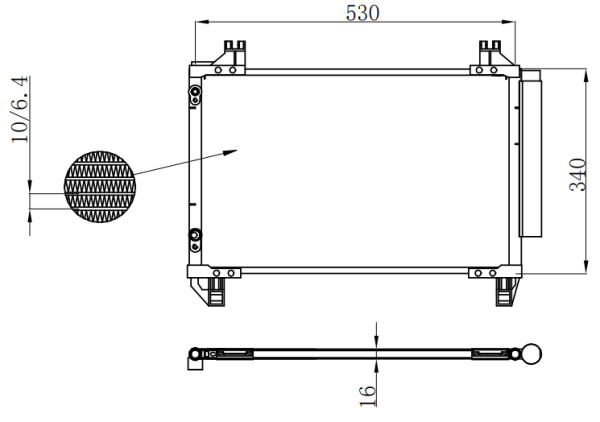 Condenser For TOYOTA YARIS 1.6