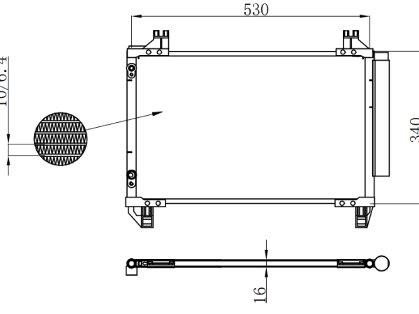 Condenser For TOYOTA YARIS 1.6