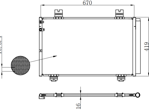 Condenser For TOYOTA CROWN