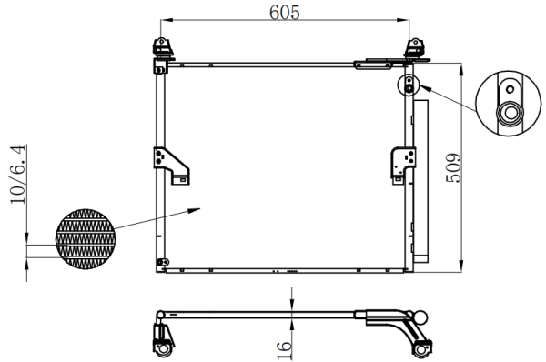 Condenser For TOYOTA PRADO
