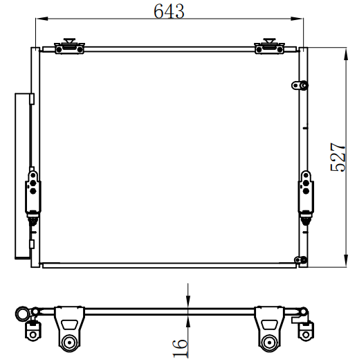Condenser For TOYOTA 97-01 TOYOTA CAMRY, LEXUS ES300