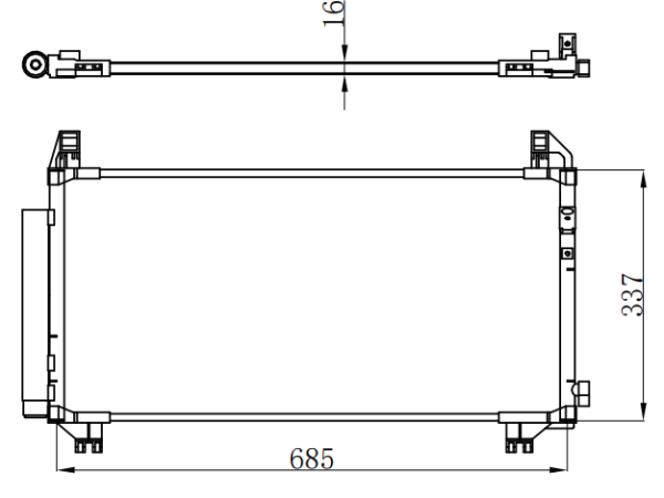 Condenser For TOYOTA TOYOTA YARIS 2006-2011