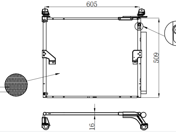 Condenser For TOYOTA LAND CRUISER PRADO J150 2.7i/2.8 D 09-
