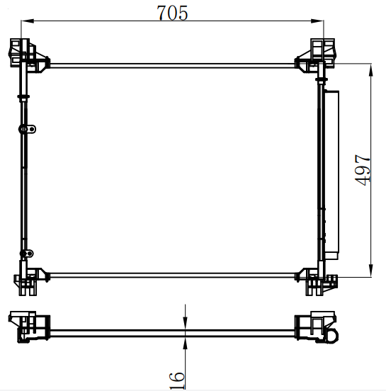 Condenser For TOYOTA HIGHLANDER 2.0T