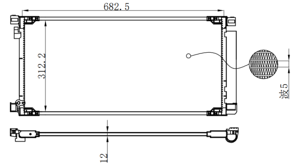 Condenser For TOYOTA COROLLA 1.2T 116马力