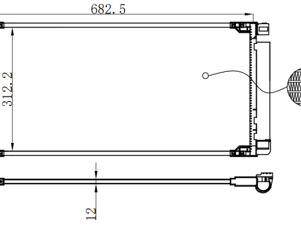 Condenser For TOYOTA COROLLA 1.2T 116马力