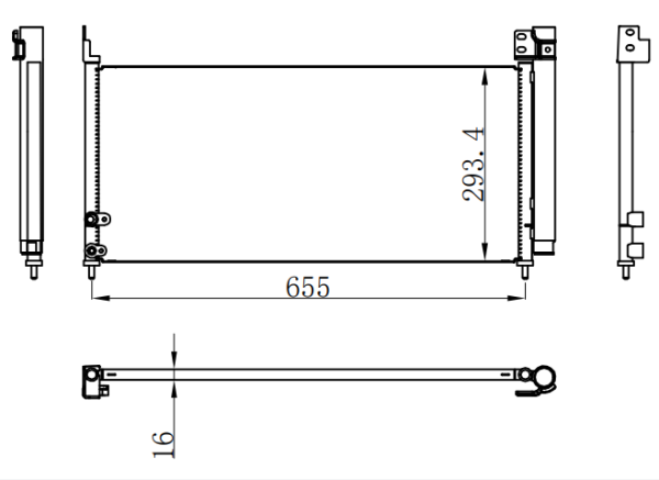 Condenser For TOYOTA 卡罗拉双引擎（油电混合）1.8L