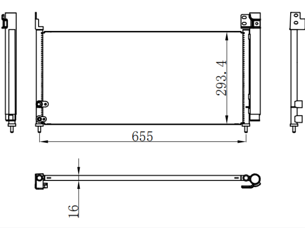Condenser For TOYOTA 卡罗拉双引擎（油电混合）1.8L
