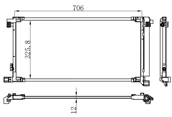 Condenser For TOYOTA   IZOA 奕泽 2.0
