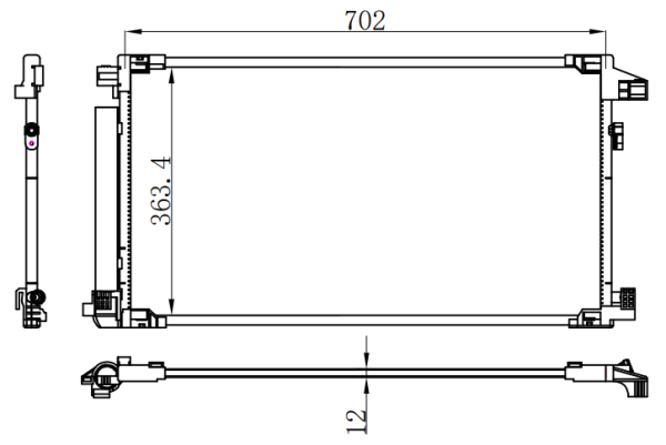 Condenser For TOYOTA Corolla 1.2T 19-