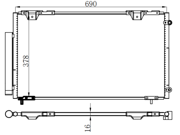 Condenser For TOYOTA CAMRY 04-05