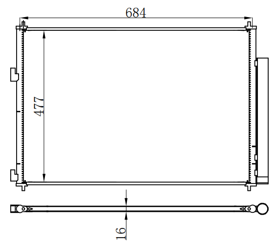 Condenser For TOYOTA ALPHARD 埃尔法/GGH20(ML)08-11