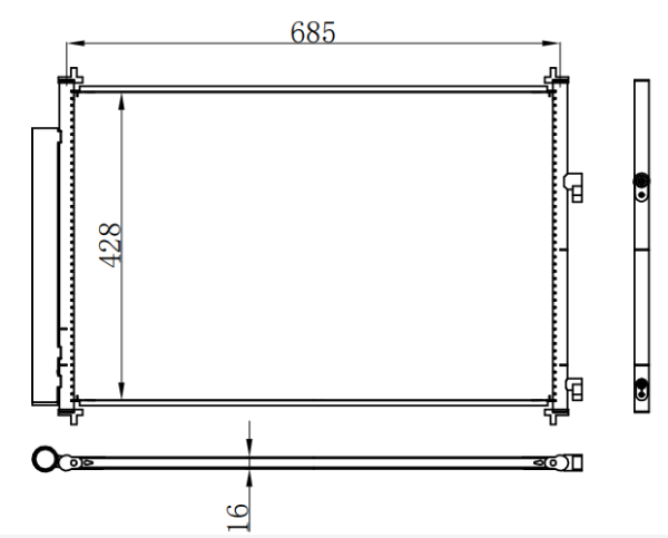 Condenser For TOYOTA 埃尔法GGH20